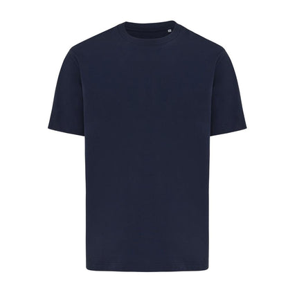 Navy - Front - Iqoniq Unisex Adult Nikko Recycled Cotton Heavyweight T-Shirt