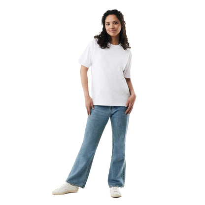 White - Side - Iqoniq Unisex Adult Nikko Recycled Cotton Heavyweight T-Shirt