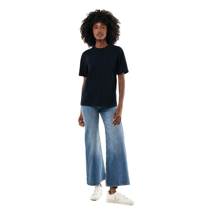 Black - Lifestyle - Iqoniq Unisex Adult Nikko Recycled Cotton Heavyweight T-Shirt