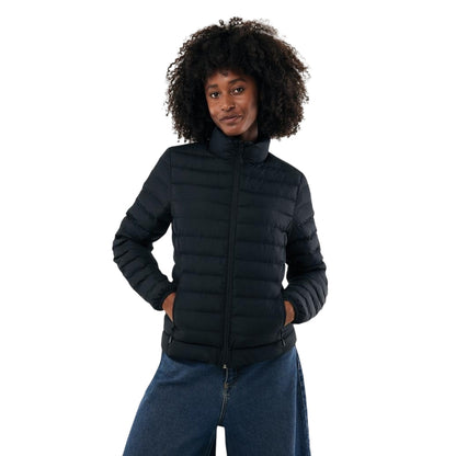 Black - Side - Iqoniq Womens-Ladies Maiko Recycled Polyester Padded Jacket