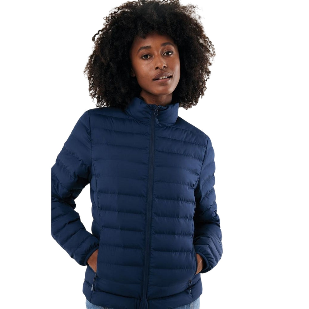Navy - Side - Iqoniq Womens-Ladies Maiko Recycled Polyester Padded Jacket