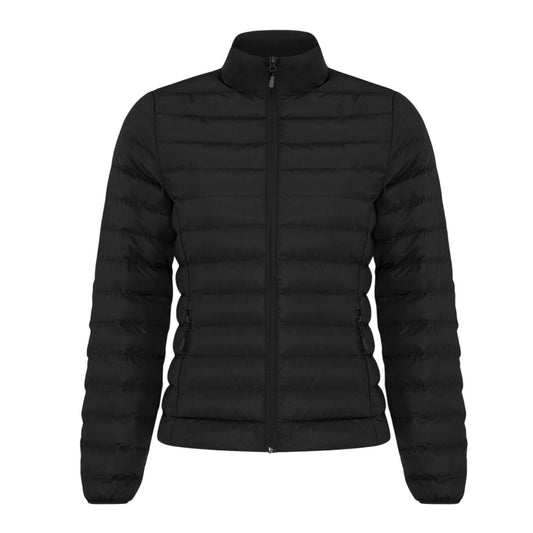 Black - Front - Iqoniq Womens-Ladies Maiko Recycled Polyester Padded Jacket