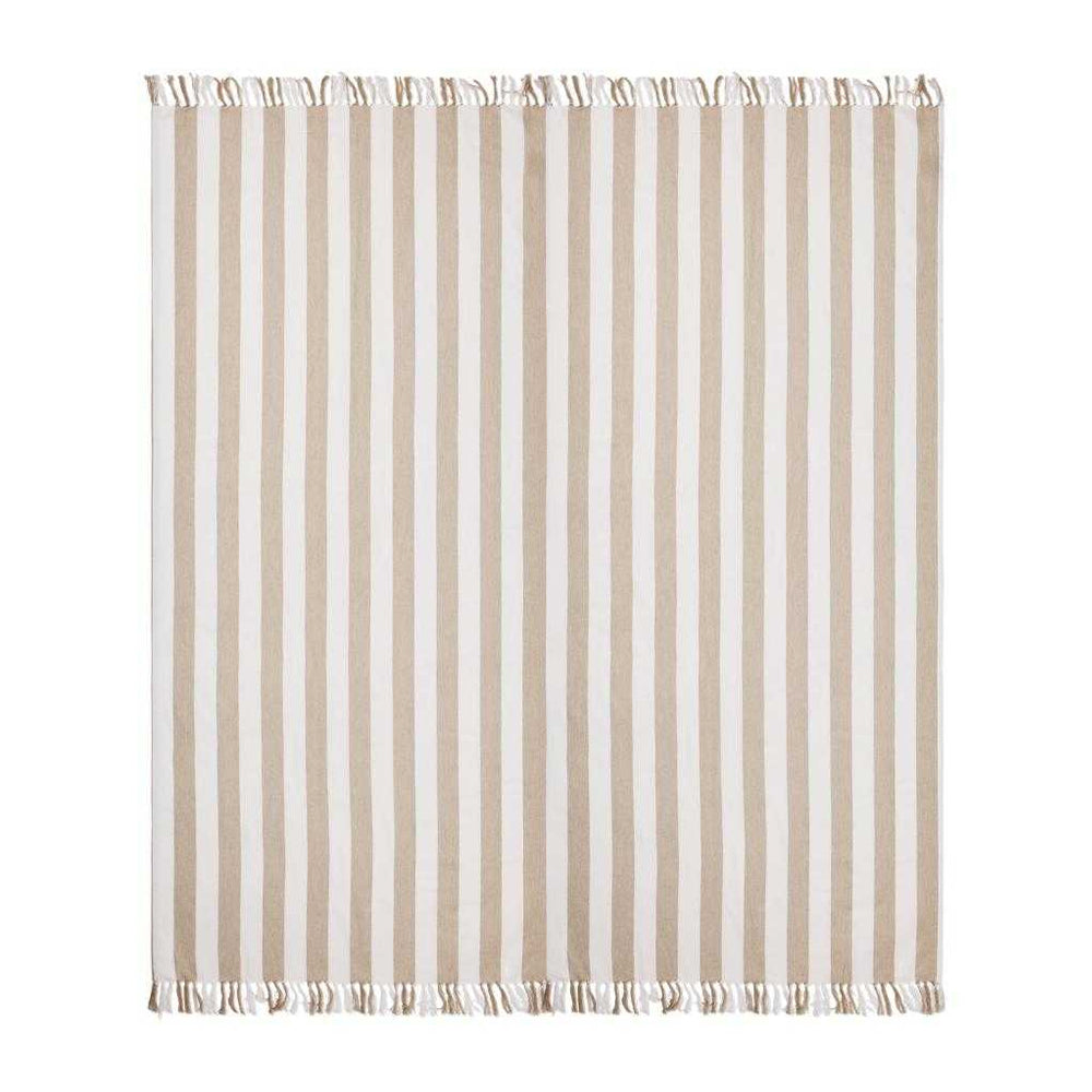 Beige - Back - Vinga Ornos Family Hammam Towel