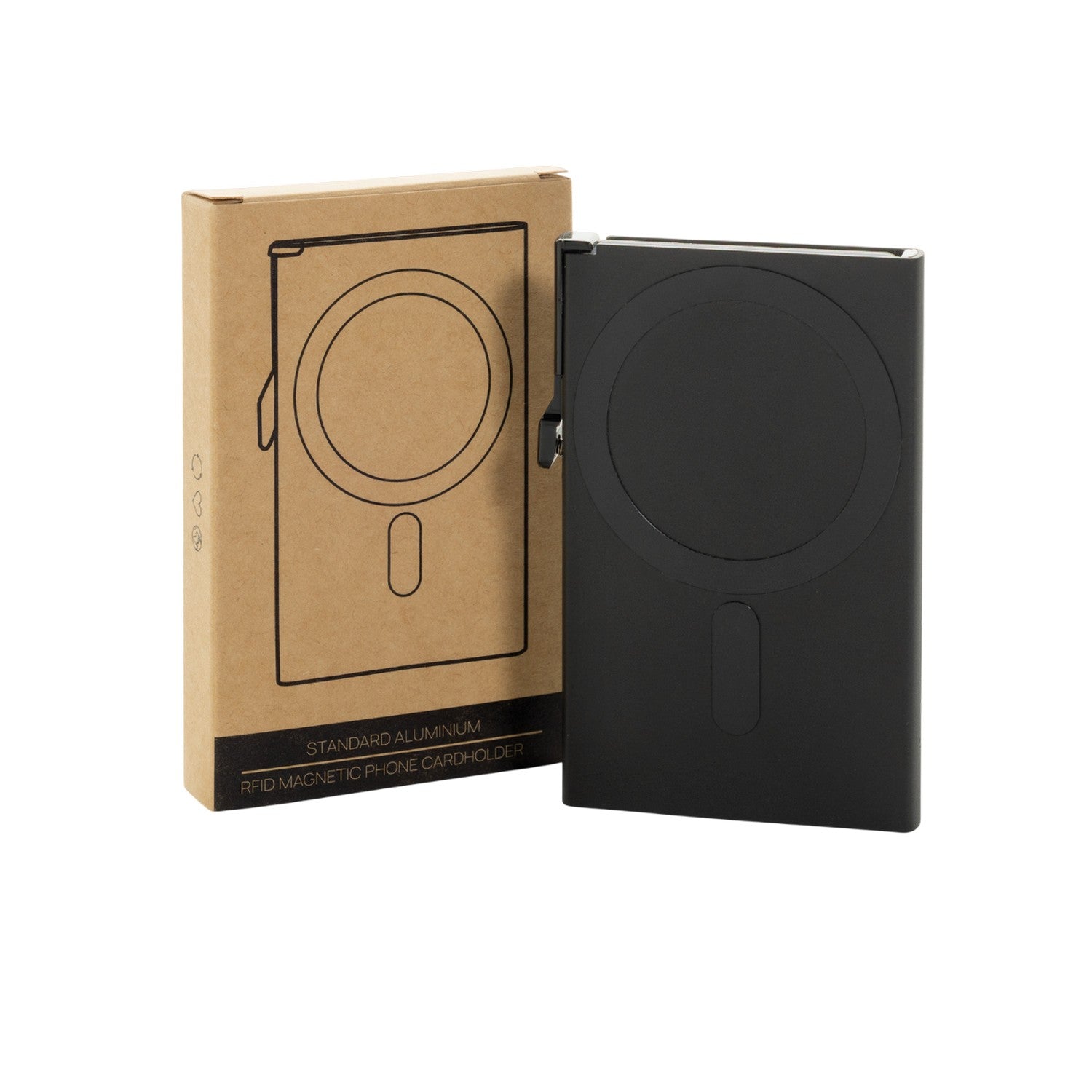 Black - Pack Shot - XD Collection Aluminium Standard Phone Card Holder