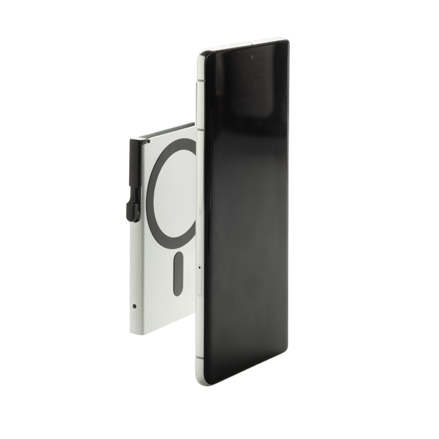 Silver - Back - XD Collection Aluminium Standard Phone Card Holder