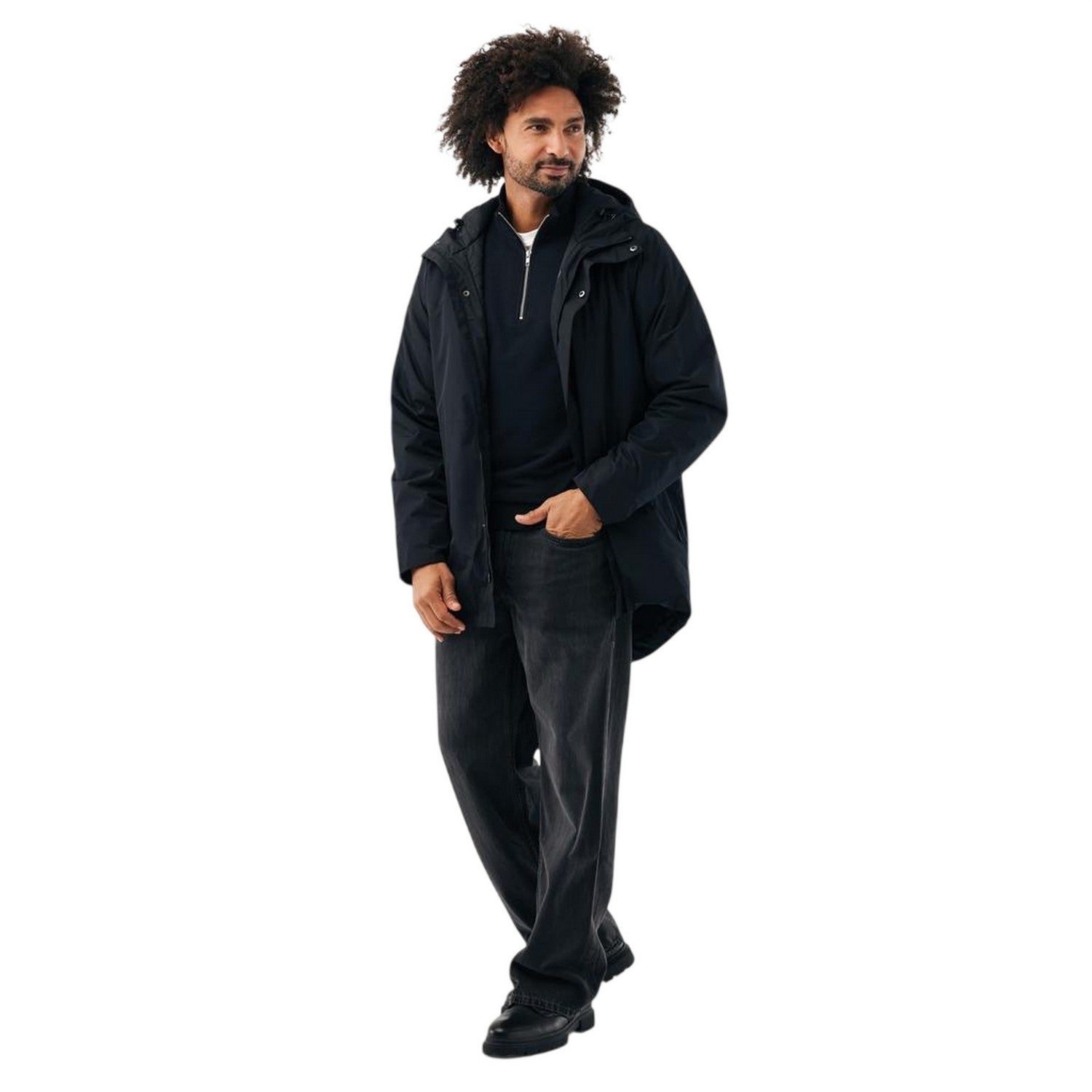 Black - Side - Iqoniq Unisex Adult Thelon Recycled Polyester Parka