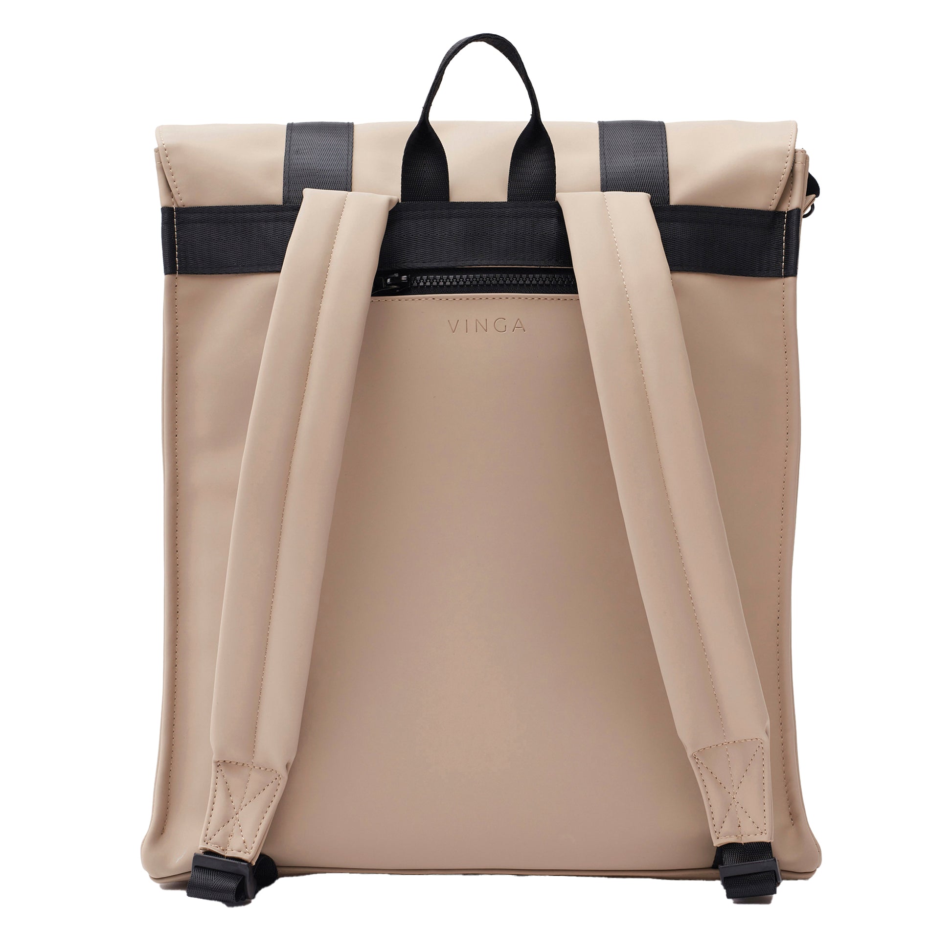 Greige - Back - Vinga Baltimore 19L Backpack