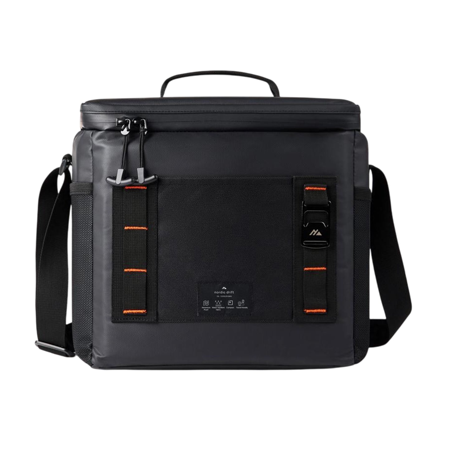 Black - Front - Nordic Drift Storm Water Repellent Cooler Bag