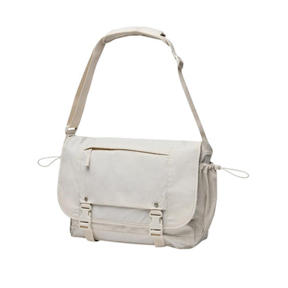 Beige - Side - XD Kento Urban Recycled Nylon Messenger Bag