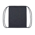 Blue - Back - XD Collection Impact AWARE Denim Recycled Drawstring Bag