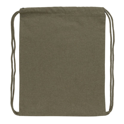 Green - Back - XD Collection Impact Cotton Aware Drawstring Bag