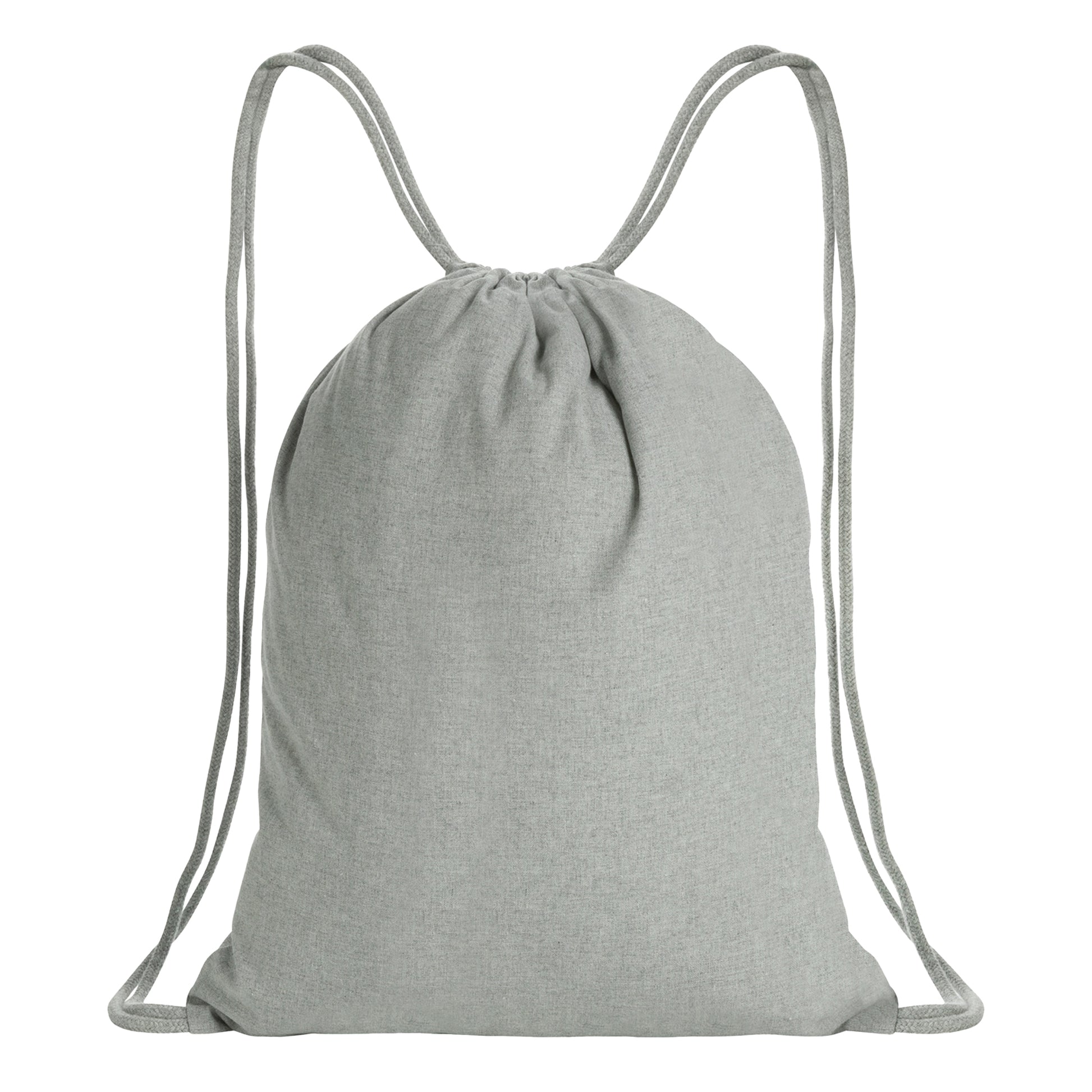 Grey - Front - XD Collection Impact Cotton Aware Drawstring Bag