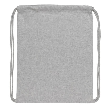 Grey - Back - XD Collection Impact Cotton Aware Drawstring Bag