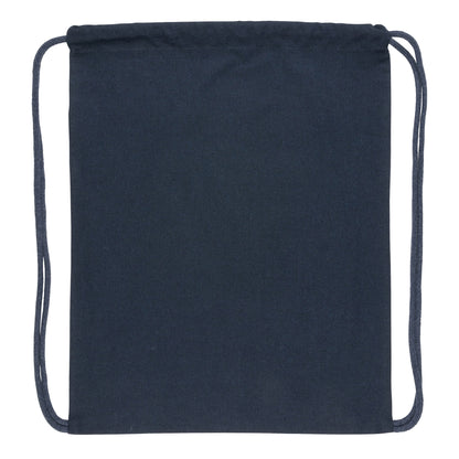 Navy - Back - XD Collection Impact Cotton Aware Drawstring Bag