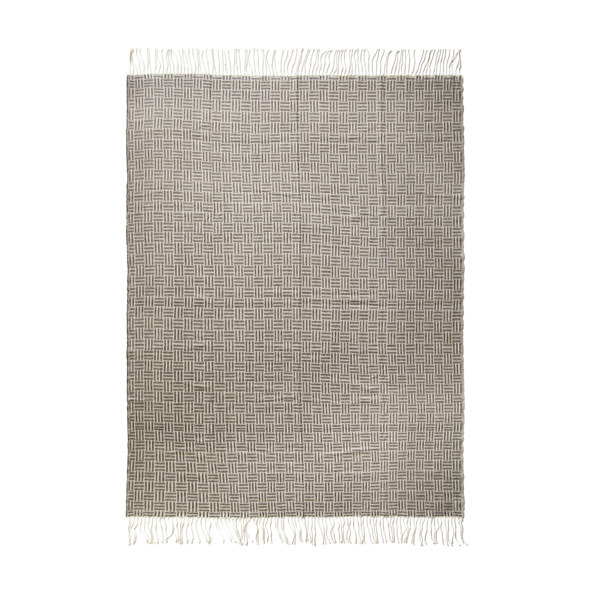 Black - Back - Vinga Lenox Geometric Throw
