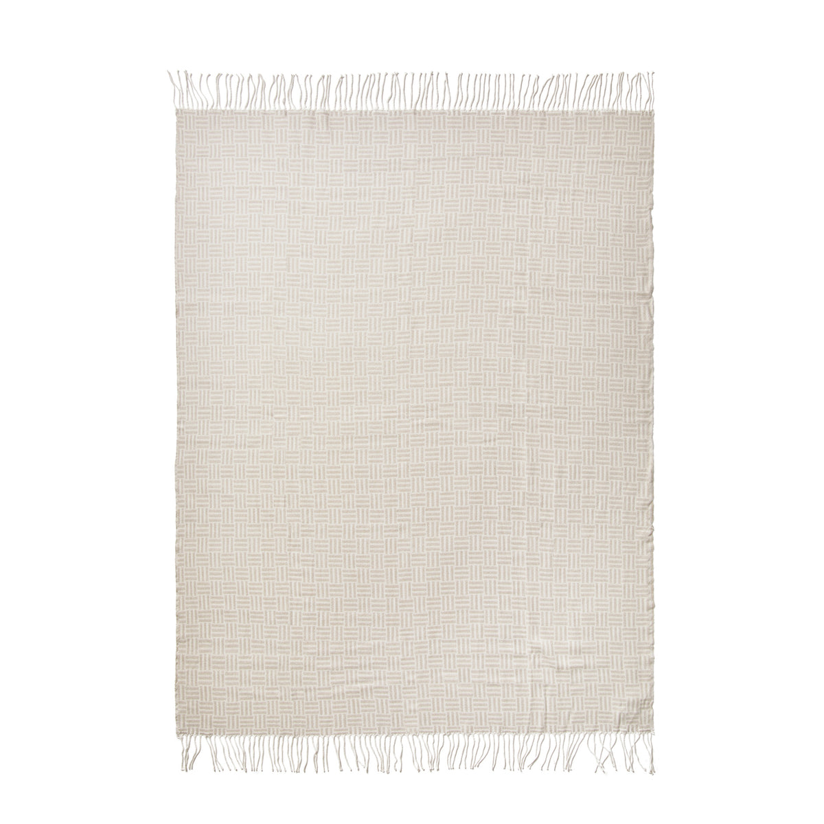 Brown - Back - Vinga Lenox Geometric Throw