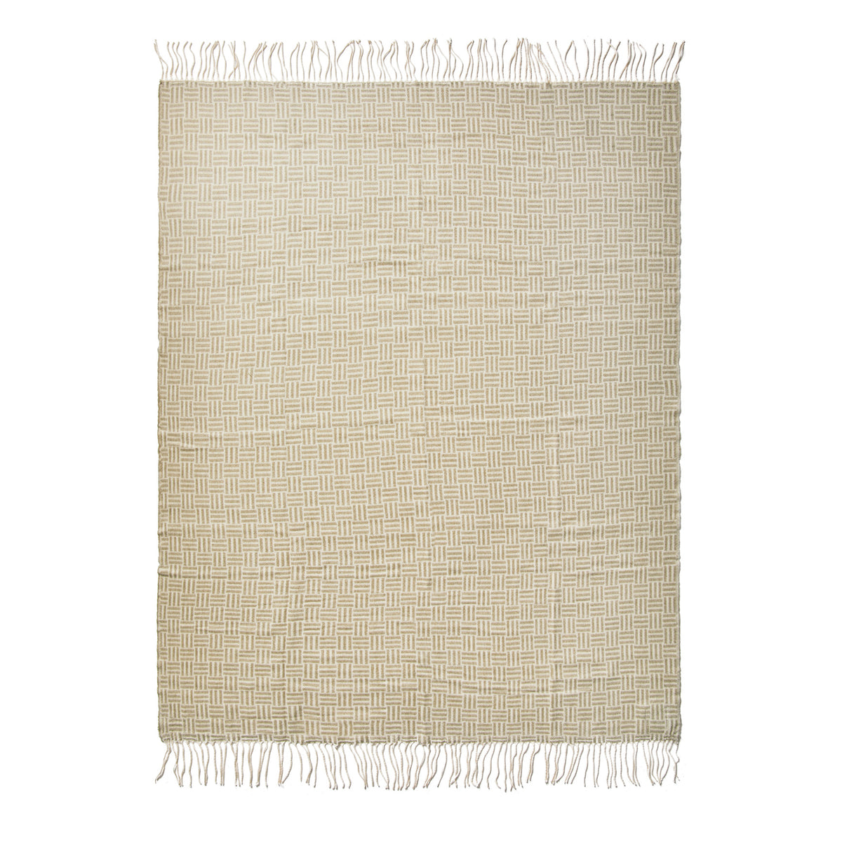 Green - Back - Vinga Lenox Geometric Throw