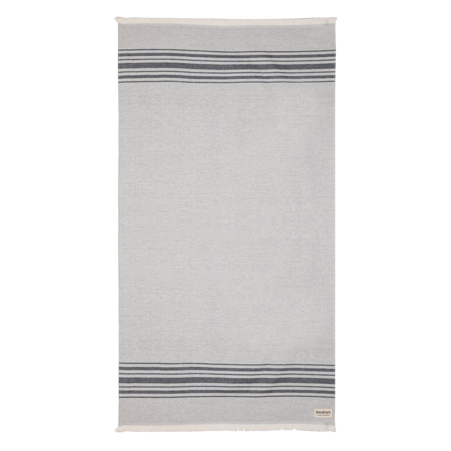 Black - Back - Ukiyo Yumiko Aware Hammam Bath Towel