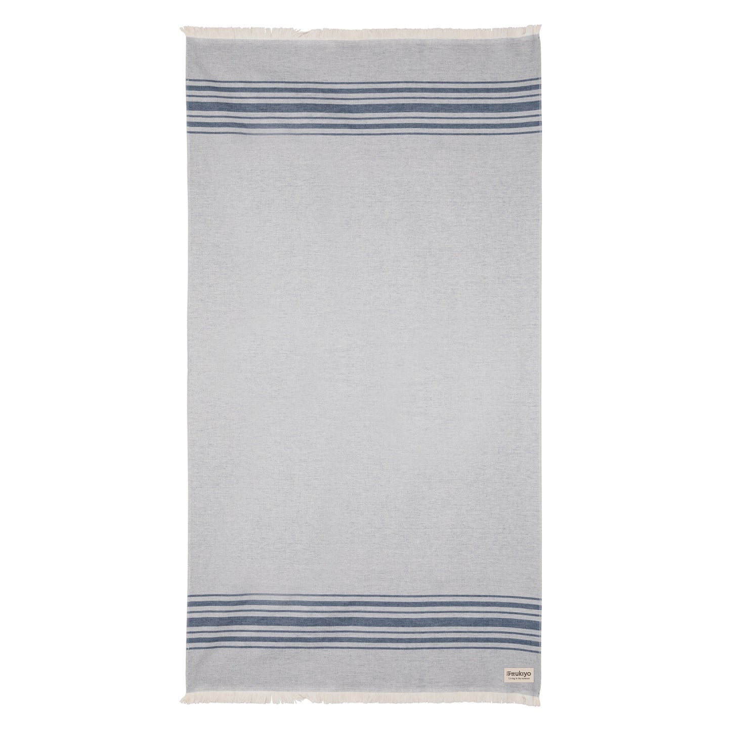 Navy - Back - Ukiyo Yumiko Aware Hammam Bath Towel