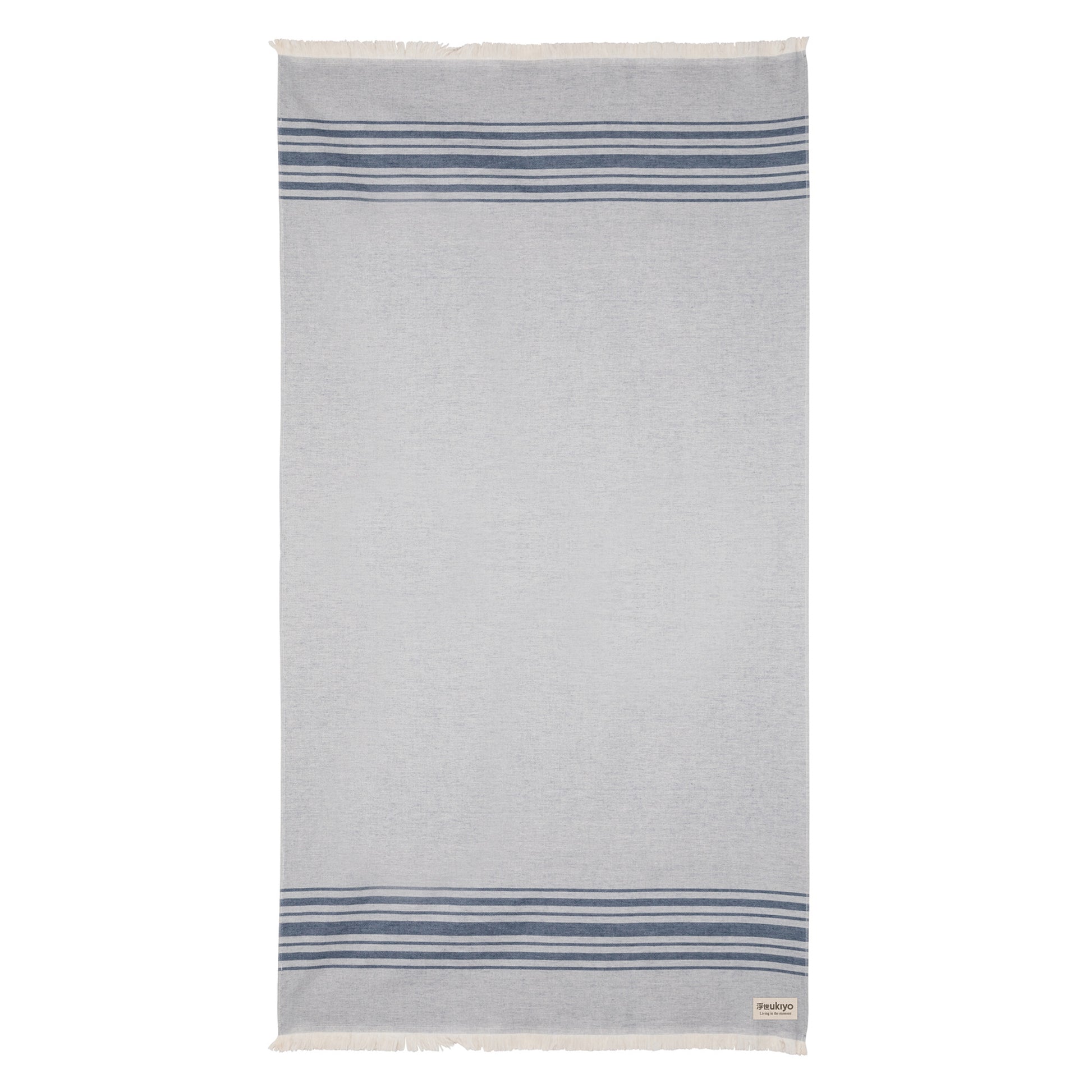 Navy - Back - Ukiyo Yumiko Aware Hammam Bath Towel