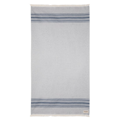 Navy - Back - Ukiyo Yumiko Aware Hammam Bath Towel
