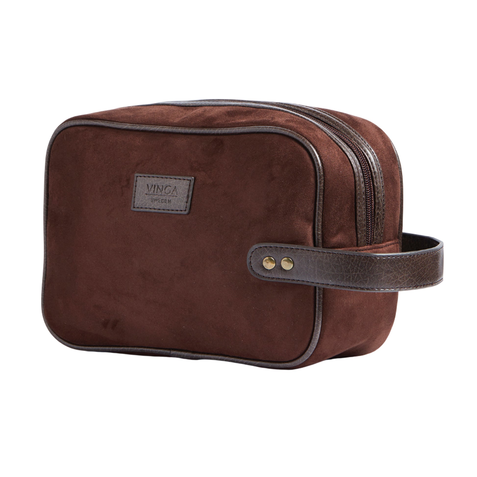 Brown - Side - Vinga Hunton Toiletry Bag