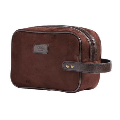 Brown - Side - Vinga Hunton Toiletry Bag