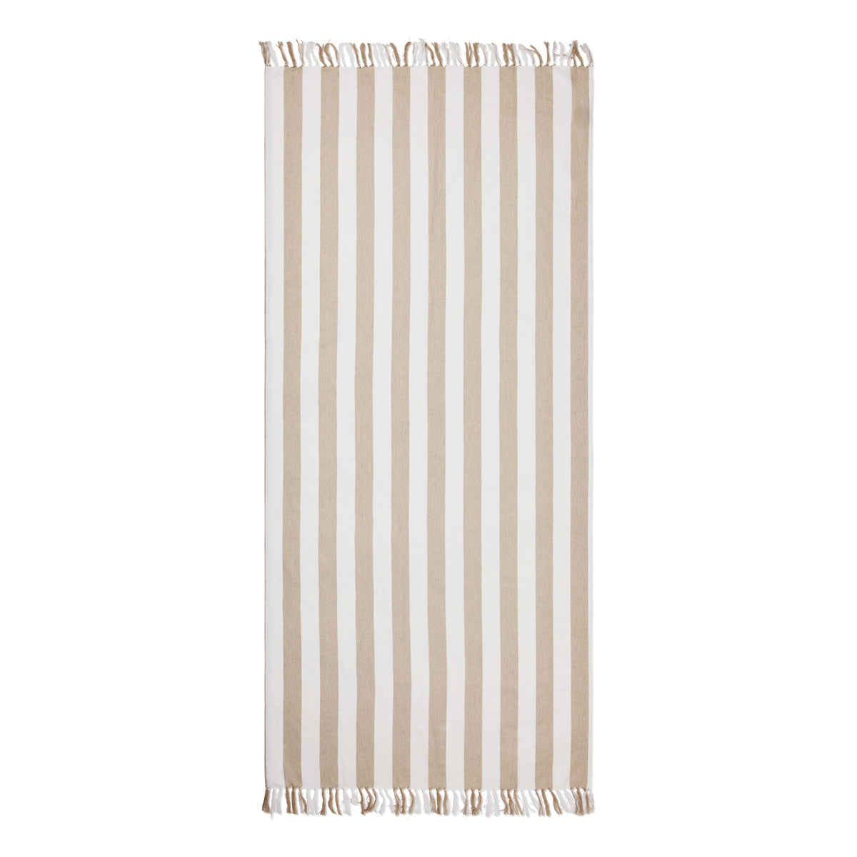Beige-White - Back - Vinga Ornos Hammam Recycled Cotton Towel