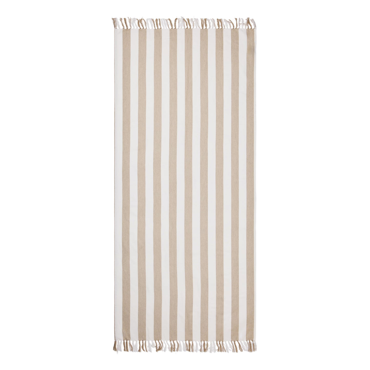 Beige-White - Back - Vinga Ornos Hammam Recycled Cotton Towel
