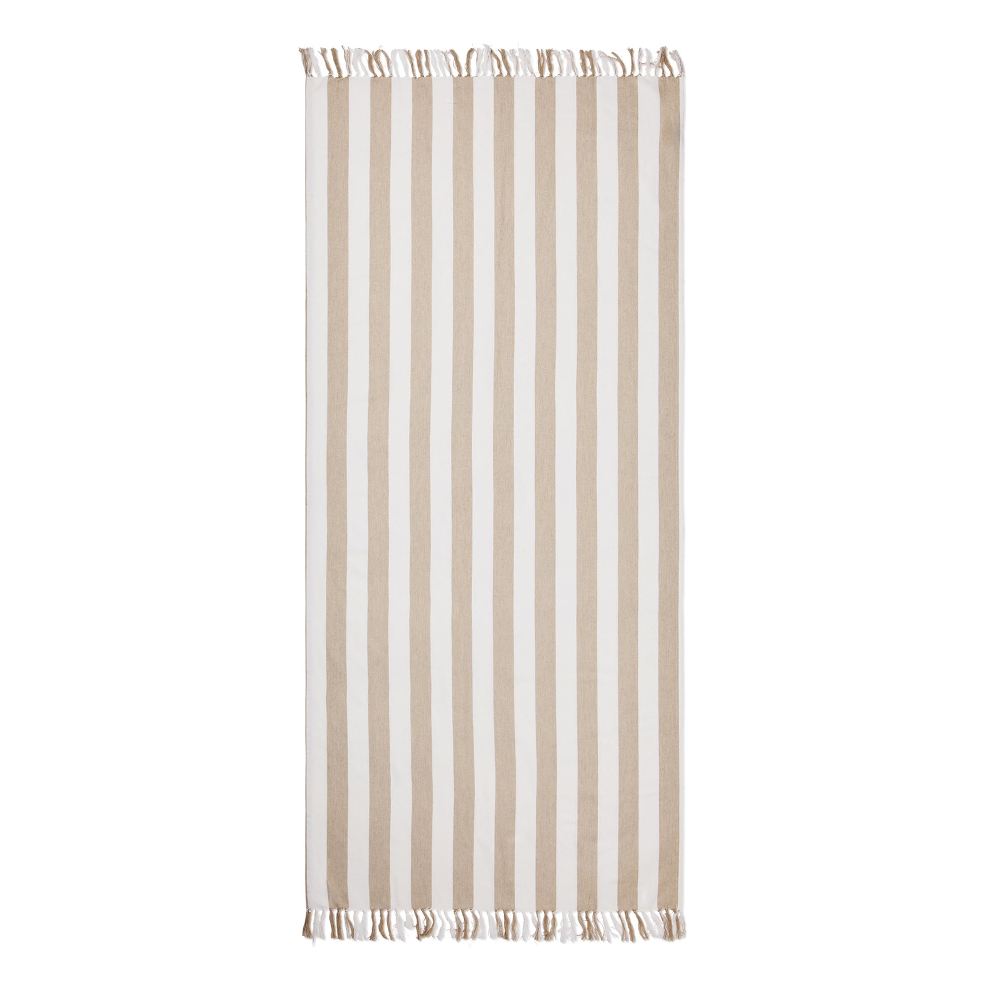 Beige-White - Back - Vinga Ornos Hammam Recycled Cotton Towel