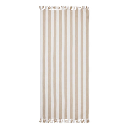Beige-White - Back - Vinga Ornos Hammam Recycled Cotton Towel