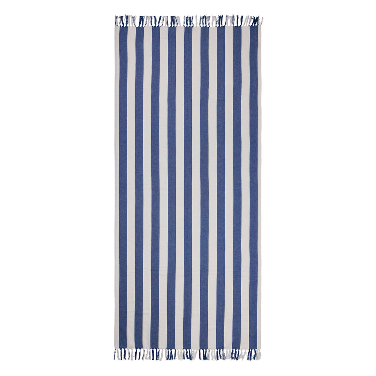 Blue-White - Back - Vinga Ornos Hammam Recycled Cotton Towel