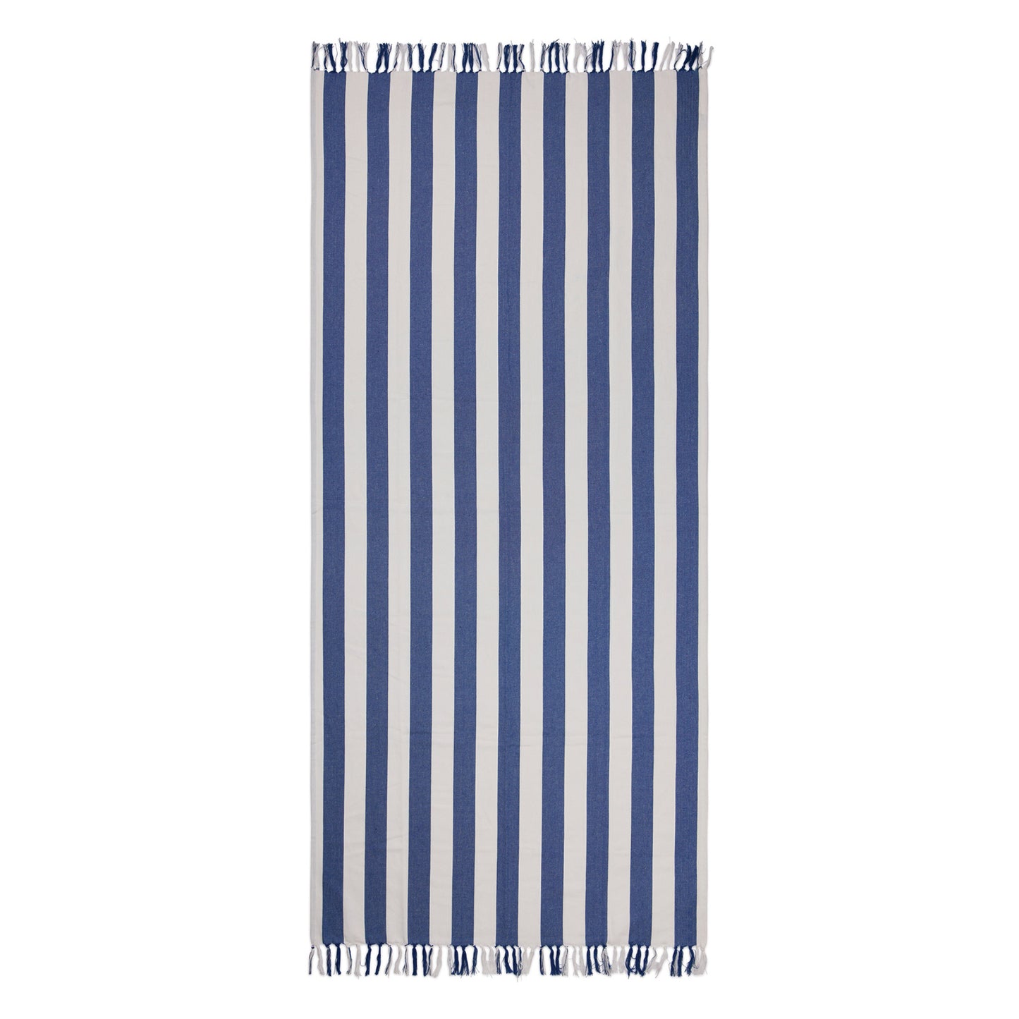 Blue-White - Back - Vinga Ornos Hammam Recycled Cotton Towel