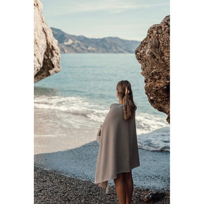 Grey - Pack Shot - Vinga Tolo Hammam Terrycloth Towel