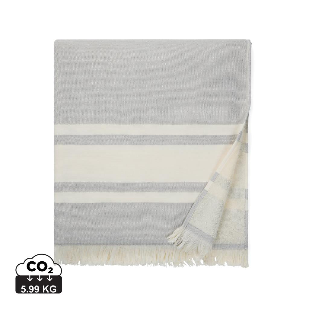Grey - Front - Vinga Tolo Hammam Terrycloth Towel