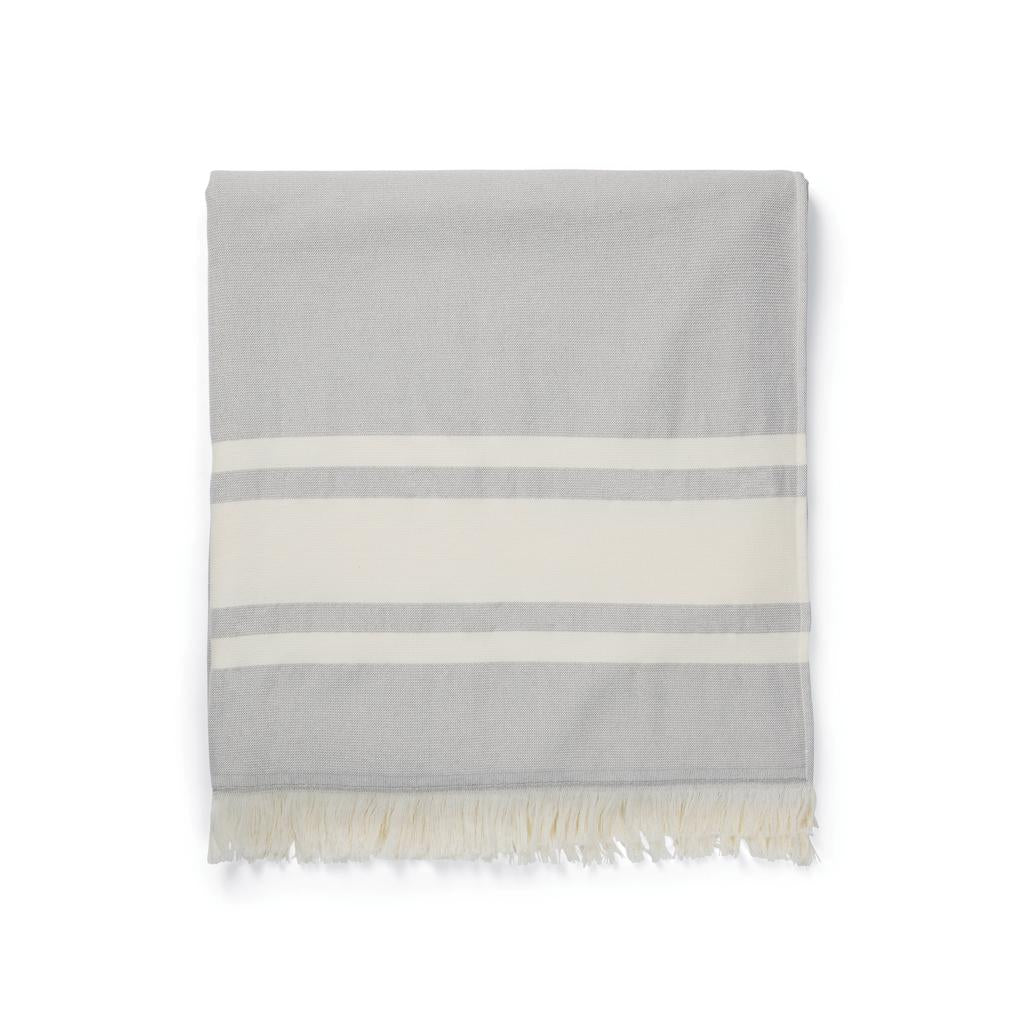 Grey - Side - Vinga Tolo Hammam Terrycloth Towel