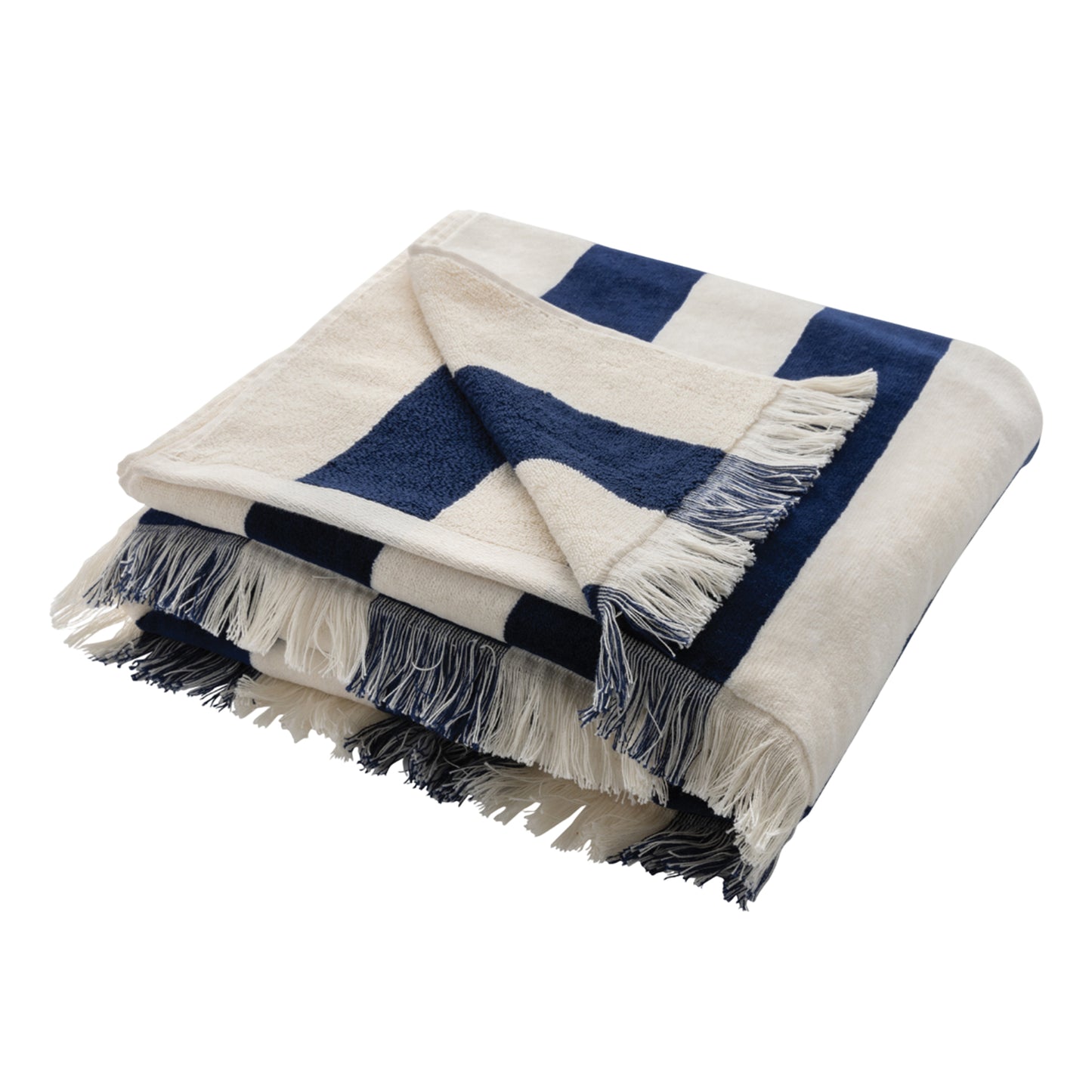 Navy - Front - Ukiyo Yukari AWARE Deluxe Beach Towel