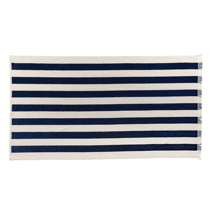 Navy - Back - Ukiyo Yukari AWARE Deluxe Beach Towel