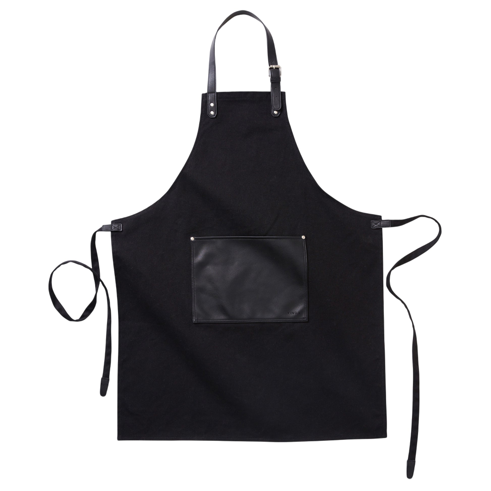 Black - Front - Vinga Casbas Plain Apron
