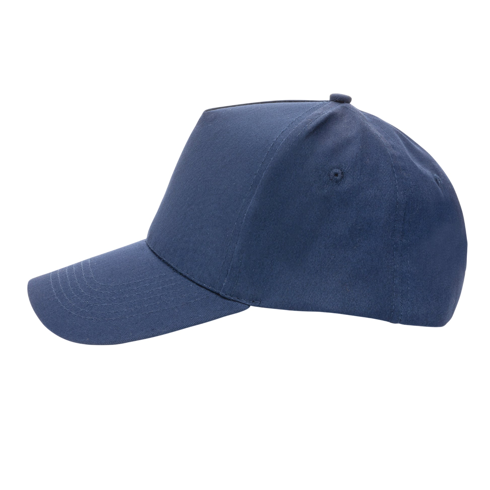 Navy - Side - XD Collection 5 Panel Cotton Recycled Cap