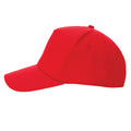 Red - Side - XD Collection 5 Panel Cotton Recycled Cap