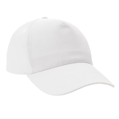 White - Front - XD Collection 5 Panel Cotton Recycled Cap