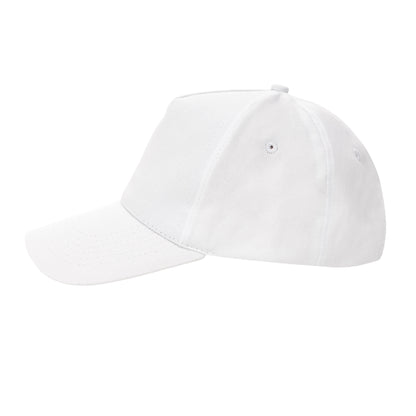 White - Side - XD Collection 5 Panel Cotton Recycled Cap