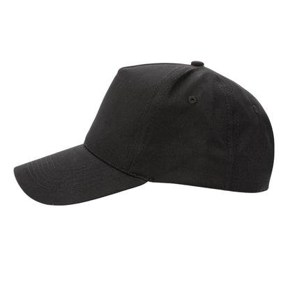 Black - Side - XD Collection 5 Panel Cotton Recycled Cap