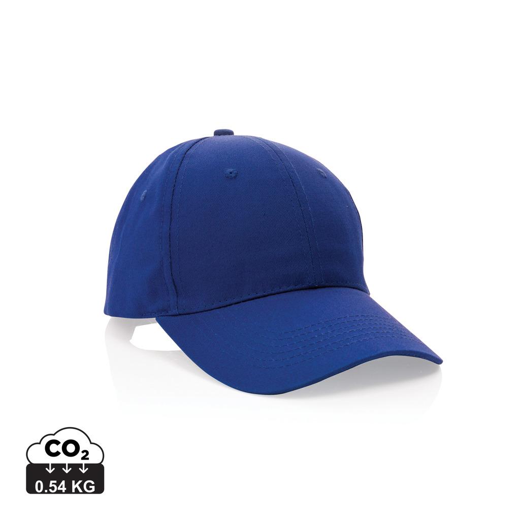 Blue - Front - XD Collection Impact AWARE 6 Panel Recycled Cotton Cap