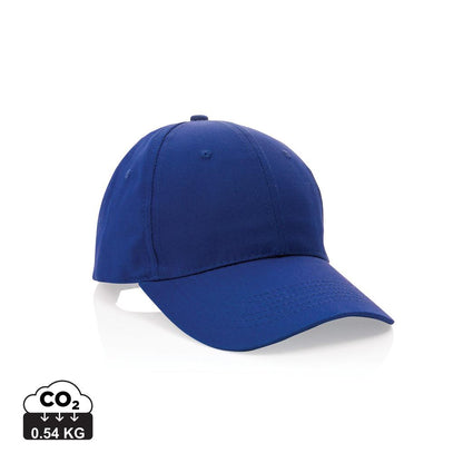 Blue - Front - XD Collection Impact AWARE 6 Panel Recycled Cotton Cap