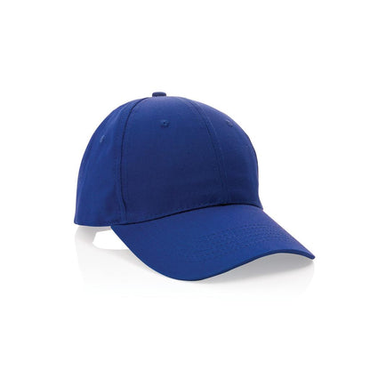 Blue - Back - XD Collection Impact AWARE 6 Panel Recycled Cotton Cap