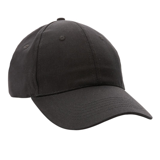 Black - Front - XD Collection Impact AWARE 6 Panel Recycled Cotton Cap