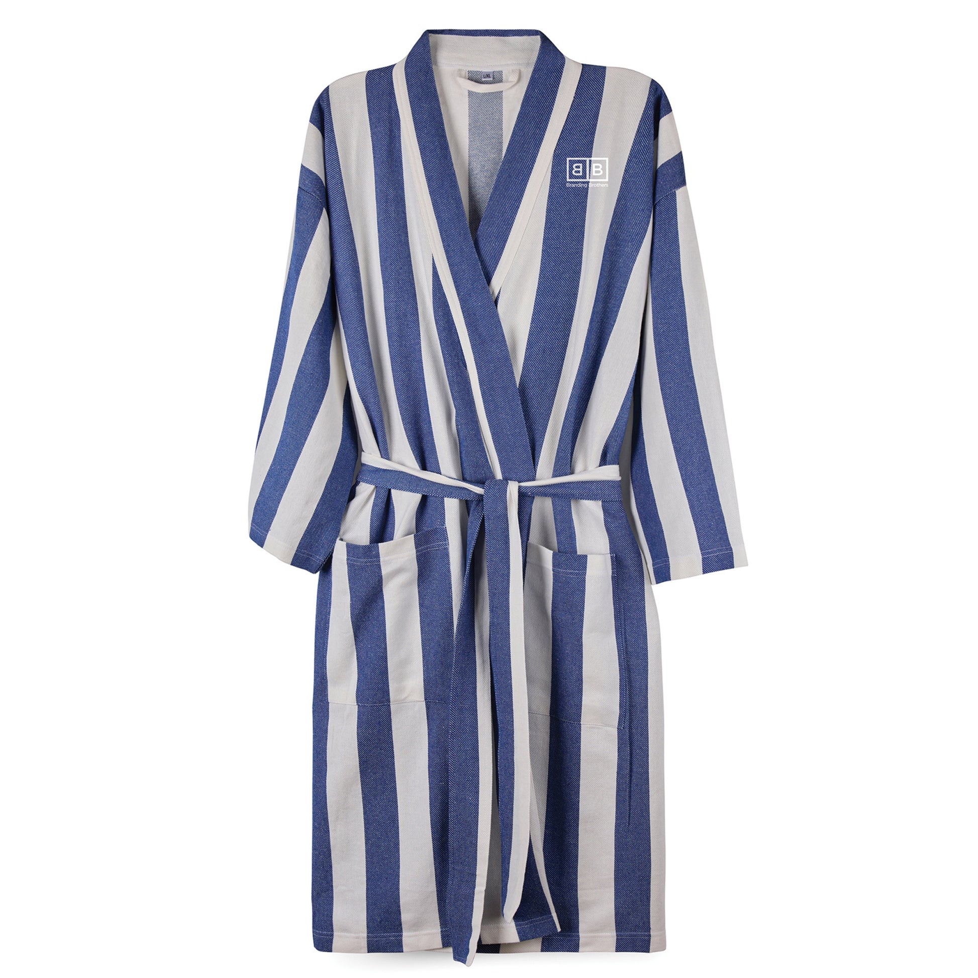 Blue - Front - Vinga Unisex Adult Ornos Hammam Robe