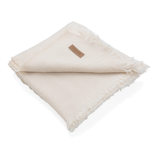 Off White - Front - Ukiyo Polylana Woven Aware Blanket